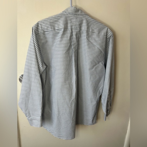 L.L. Bean Men's Blue Checkered Shirt size 15 1/2 - Picture 7 of 8
